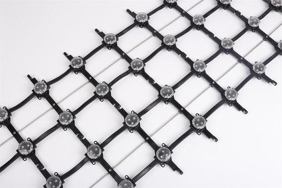 DMX512 75W RGB LED Mesh Curtain DC12V Application For Interior And Outdoor