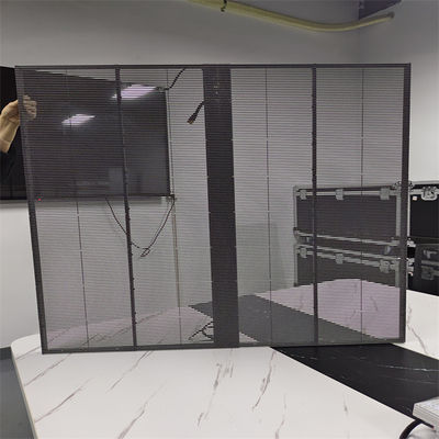 Factory Price Full Colour Grille Mesh Screen Transparent Led  IP67 RGB P3.91 Grille Mesh Screen LED Mesh Video Screen
