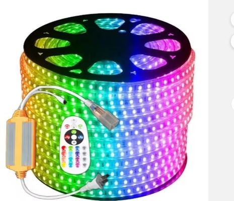 Flexible LED Strip Lights 220V 5050 Warm White 50 Meters Roll 30LEDs/Meter IP67 Outdoor & Indoor LED Rope Lights