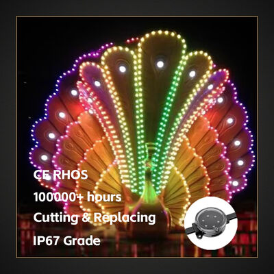 LED Point Lights Outdoor Waterproof RGB Programmable Pixel Light Source for Building Facade Media Lighting Advertising Decoration DMX Control High Brightness Easy Installation