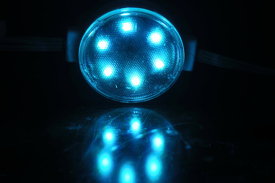 50mm DC24V 2W LED Pixel Light Full Color Rgbw Smd3535 6 مصابيح IP67 LED نقطة قابلة للبرمجة