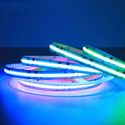 RGB 24v CRI90 High Density Dotless Flexible Cob Led Strip Light For Home Decoration