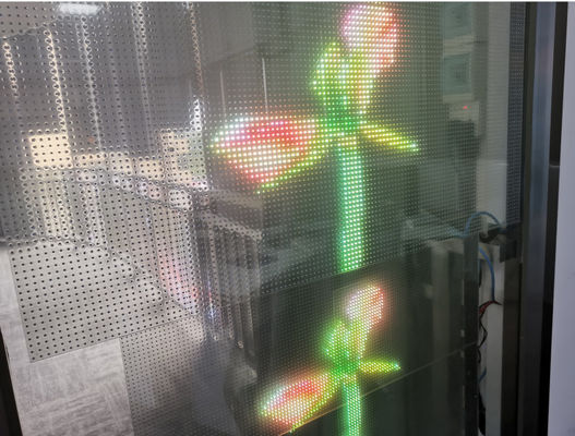 شاشة LED شفافة P8 داخلية كاملة الألوان شاشة LED شفافة مرنة