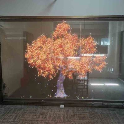 الصمغ السوبر رقيق مرن شفاف فيلم LED الإعلانية شاشة عرض LED