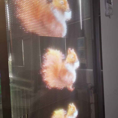 led transparent film screen Flexible LED display screen adhesive on glass adve for shop mall windows Advertising screen