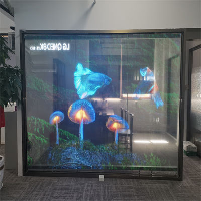 لون RGB P10 LED شاشة فيلم شفافة داخلية H شاشة عرض LED مرنة