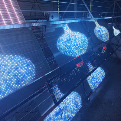 Flexible Transparent Glass LED Screen Wall Indoor Advertising Transparent LED Window Display