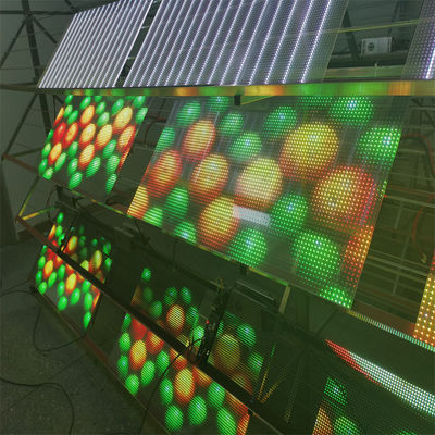 شاشة الفيلم الشفاف RGB لون LED داخل / خارج شاشة عرض فيديو