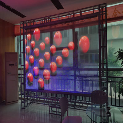High Transparency Rate P6 Transparent Film Screen for Business 50000hrs Lifespan