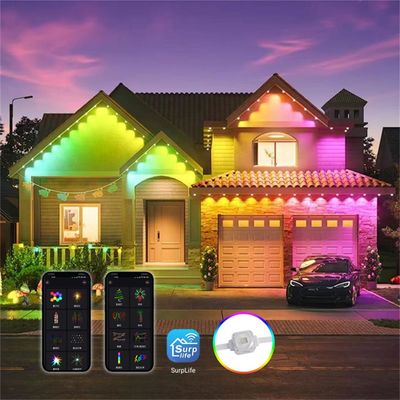 تزيين عيد الميلاد في الهواء الطلق 160 LED RGBW SMD5050 أضواء Eave مع التحكم عن بعد