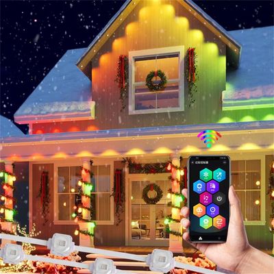 1.5W IP67 RGBW Outdoor And Indoor Intelligent Christmas Track Lights Wifi Smart Phone Led Eaves Lights