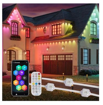 أجهزة الكمبيوتر الشل أجهزة إضاءة الشفافات الخارجية IP67 WIFI التحكم 20 * 12.5mm DC12V / 24V تطبيق RGB أضواء دائمة للخارج