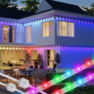 DC12V SMD5050 IP67 100ft مع 72 Smart Eave Light RGBW IC LED Point Lights في الهواء الطلق مقاوم للماء عيد الميلاد الديكور