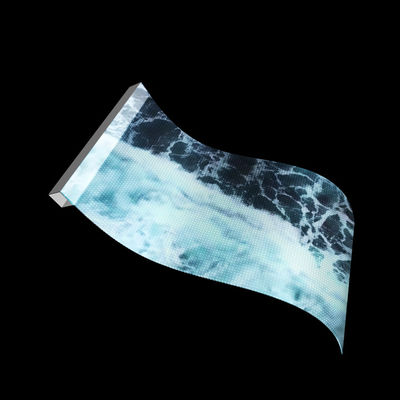 Super Thin Flexible Adhesive LED Transparent Film Screen On Glass Video Wall