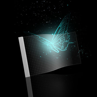 شاشة LED مرنة شفافة داخلية للفيلم الزجاجي الكريستالي LED Display شاشة LED ملصقة
