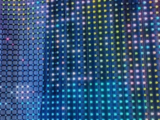 شاشة الإعلانات الخارجية الشاشة المبرمجة الناعمة LED الشبكة مع حماية IP67 ومراقبة DMX512