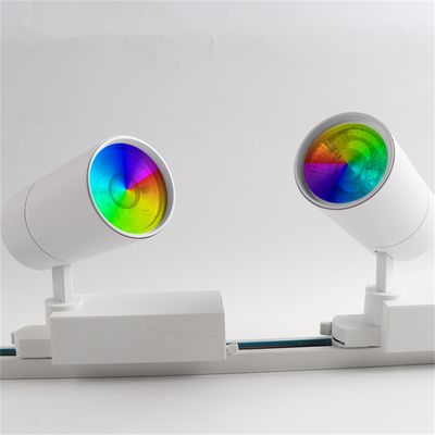 نظام إضاءة السكك الحديدية الحديثة ضوء المسار LED مع 40W RGBW 2000LM تعديل زاوية سبيكة الألومنيوم