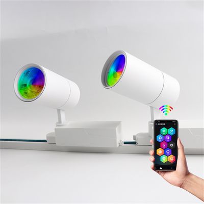 360 ضوء مسار LED قابل للتعديل للقطارات المفككة ضوء رؤوس متحركة أضواء في نظام إضاءة المسار