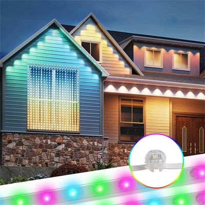 Permanent Outdoor Christmas Lighting RGBW Wifi Led Eaves Light with PC Shell Glue Design