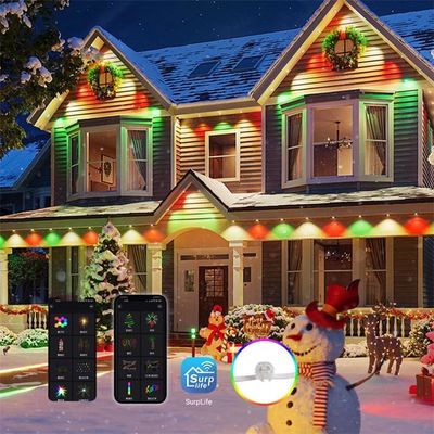 LED ذكي دائمة في الهواء الطلق عطلة عيد الميلاد واي فاي RGB Led Eaves Light