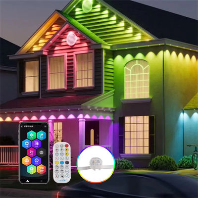 Christmas Colorful LED Eaves Light Decorations Waterproof IP67 Plastic Body LED Light RGBW Control