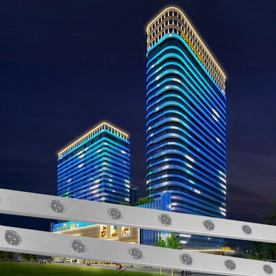 مصابيح نقطية قابلة للبرمجة خارجية 30 مم 24 فولت RGB LED IP67 للمناظر الطبيعية