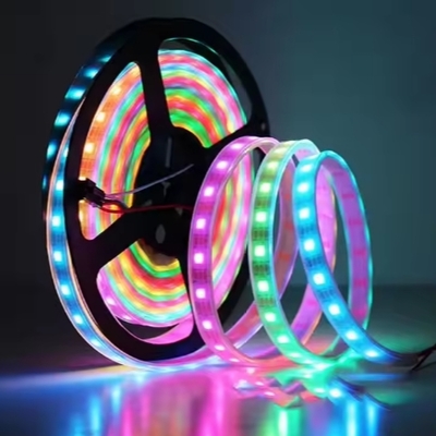شرائط إضاءة LED RGB ذكية ومرنة WS2811 قابلة للعنونة بشكل فردي مع التحكم بالتطبيق 12 فولت/24 فولت إضاءة لتزيين المنزل