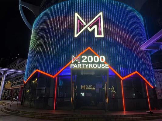 مصابيح دائمة في الهواء الطلق مصابيح ألومنيوم IP67 وحدة تحكم Wifi ذكية المنزل الخارجية عيد الميلاد العطلة Rgb LED Pixel Light