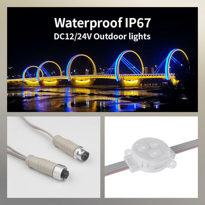 سعر المصنع للخارج RGB LED Point Light لون كامل 30mm DC12V IP67 مضاد للماء LED Pixel Light