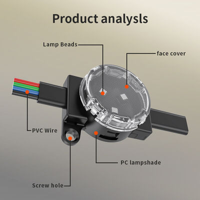 30mm IP67 Waterproof High Temperature Resistant LED Pixel Light for Architectural Facade Lighting