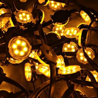 ضوء LED نقطة 50mm مع IP67 الحماية الوقائية من الماء طاقة DC24V ومادة الكمبيوتر الشخصي مناسبة للإضاءة الزخرفية في الهواء الطلق
