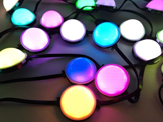 IP67 مضاد للماء 80mm RGB LED قابلة للسيطرة نقطة النقطة بيكسل ضوء Bayer LED الكرات المواد الألمانية للكمبيوتر الشخصي لبناء مشروعات إضاءة الجدران الخارجية