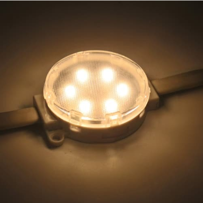 DC24V 50mm SMD3535 ضوء نقطة LED 6LEDs IP67 مقاوم للماء DMX512 بكسل قابل للاتصال لشاشة العرض المصفوفة الخارجية